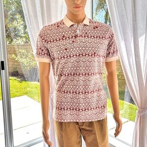 KWANYO Embroidered Short Sleeve Shirt Size L Large Hearts Lady Bugs Off White